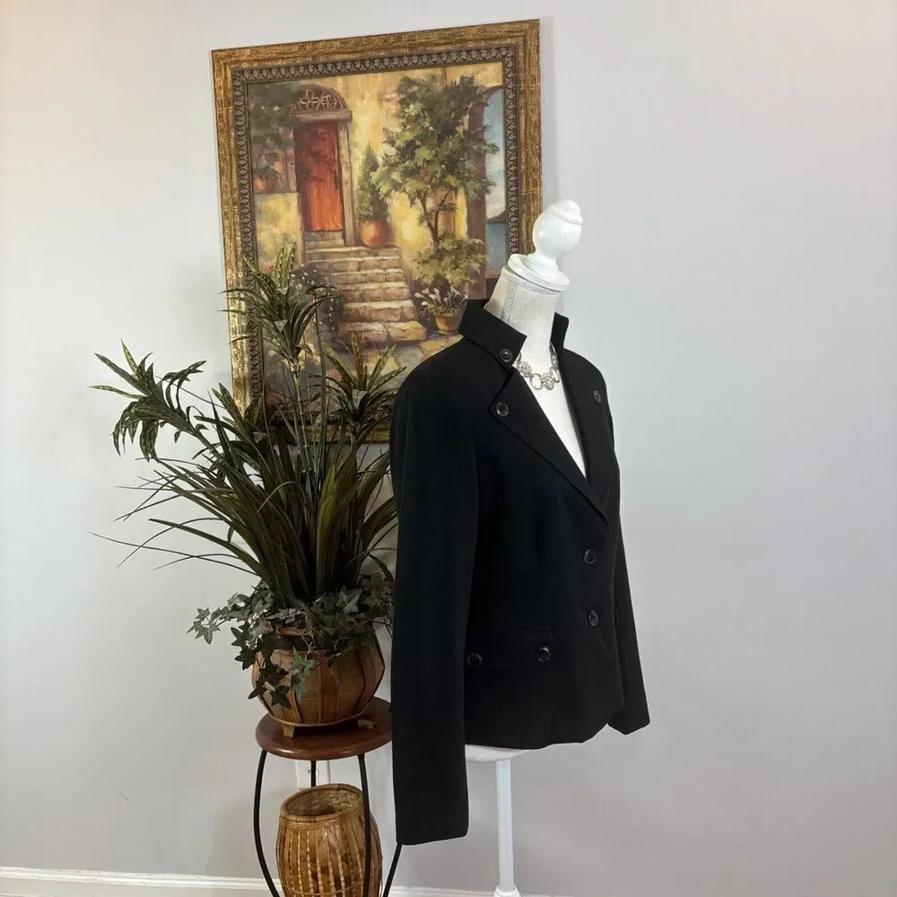 George Design By Mark Eisen Suits Women's Size 6 Black Collar 2 Flap Pocket - Picture 6 of 10